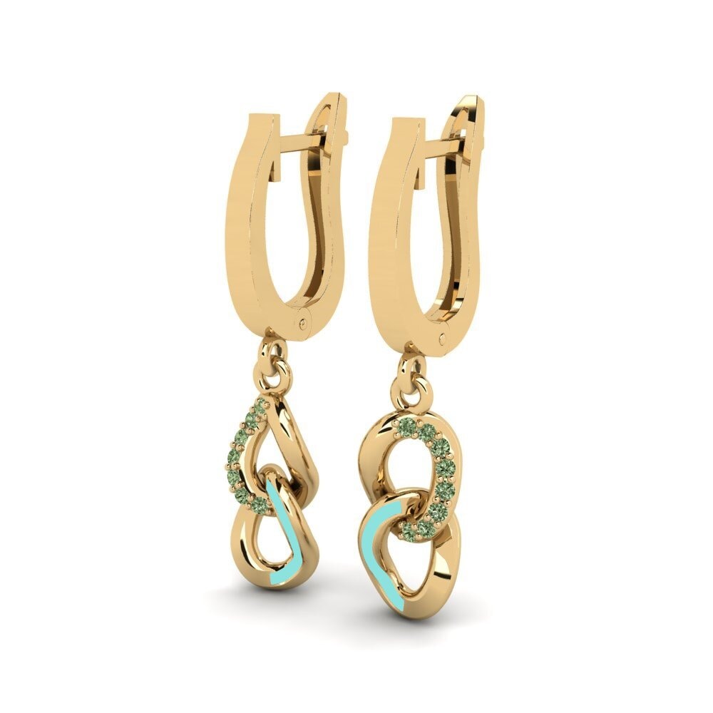 Diamante Verde Pendiente de mujer Amizade