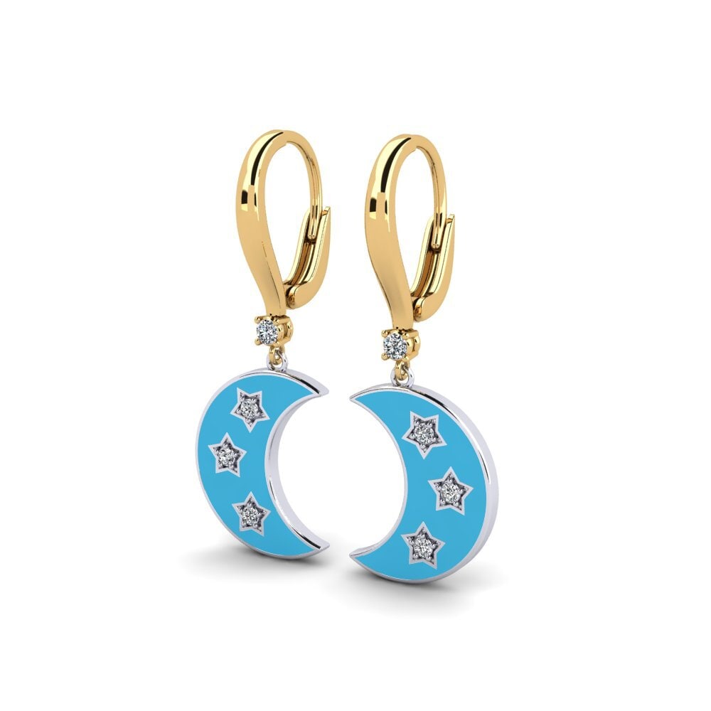 14ct Yellow & White Gold Women's Earring Amon
