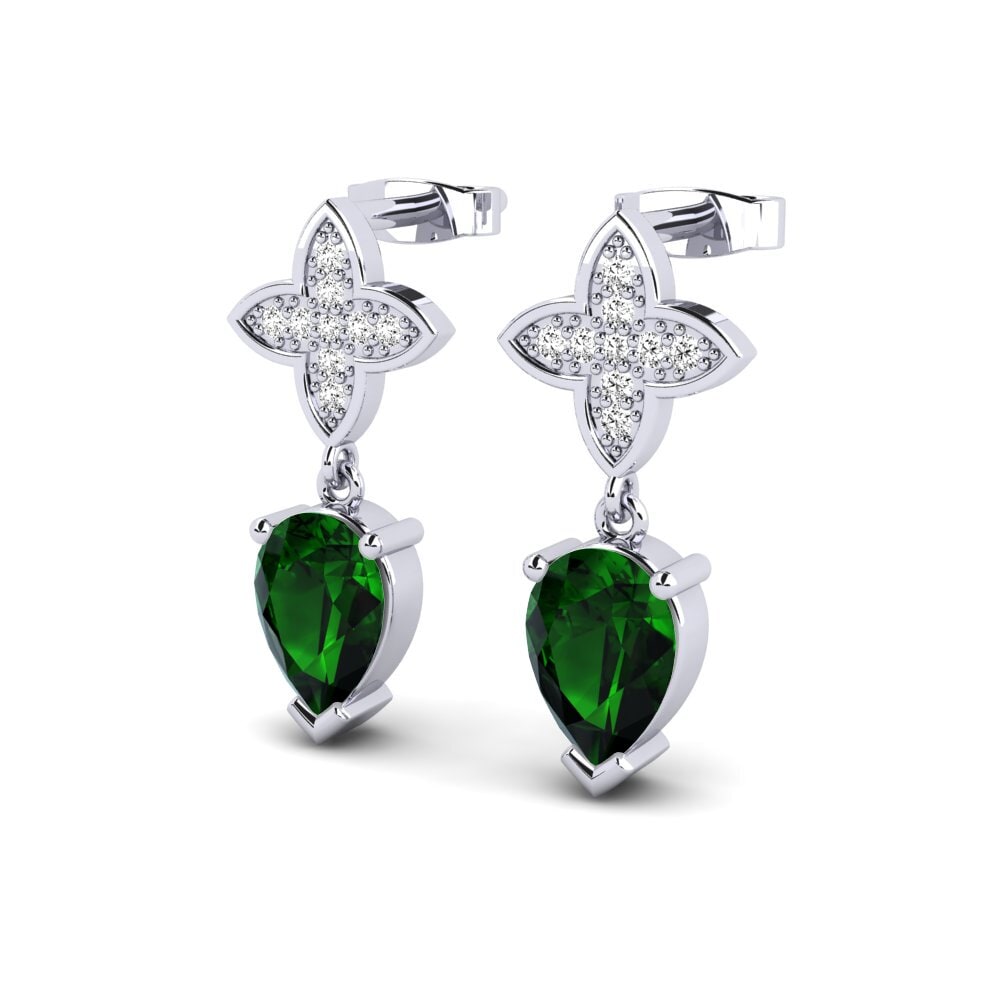 Turmalina verde Pendiente de mujer Amore