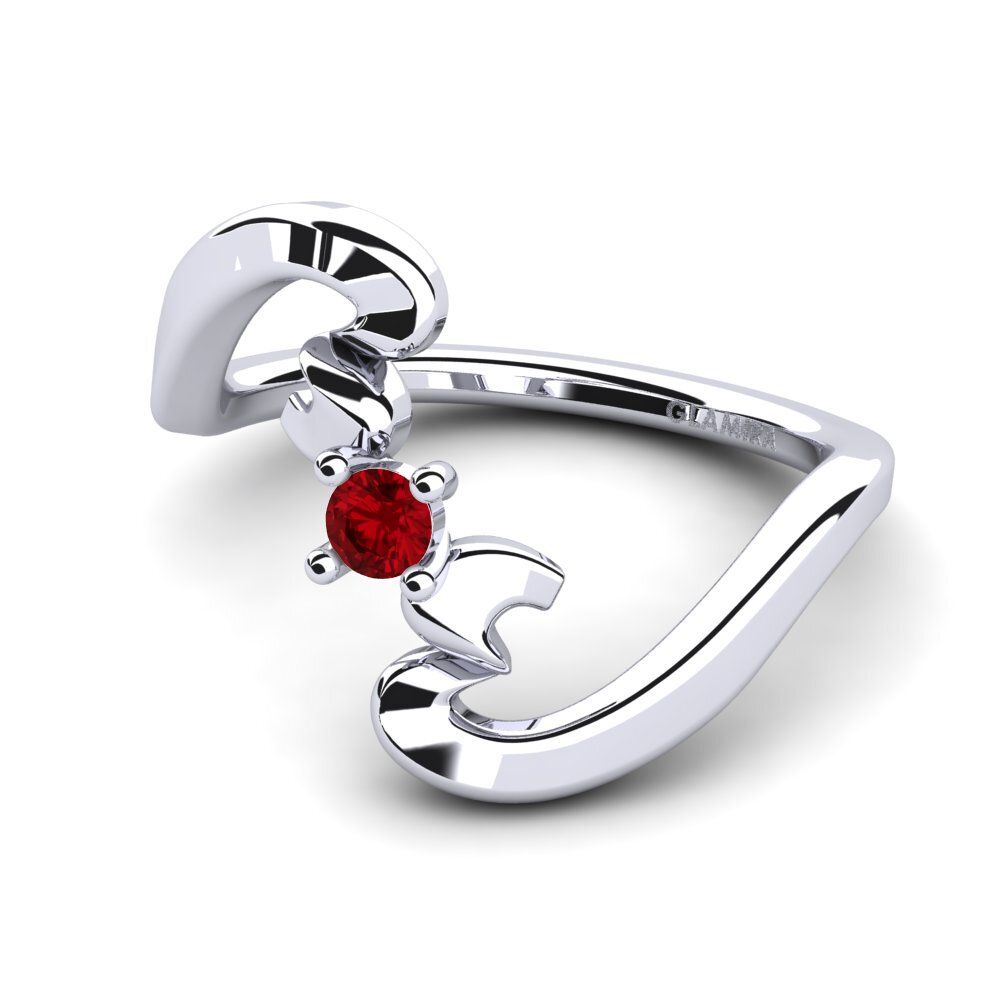 Zircone Rosso Anello da donna Amoretta