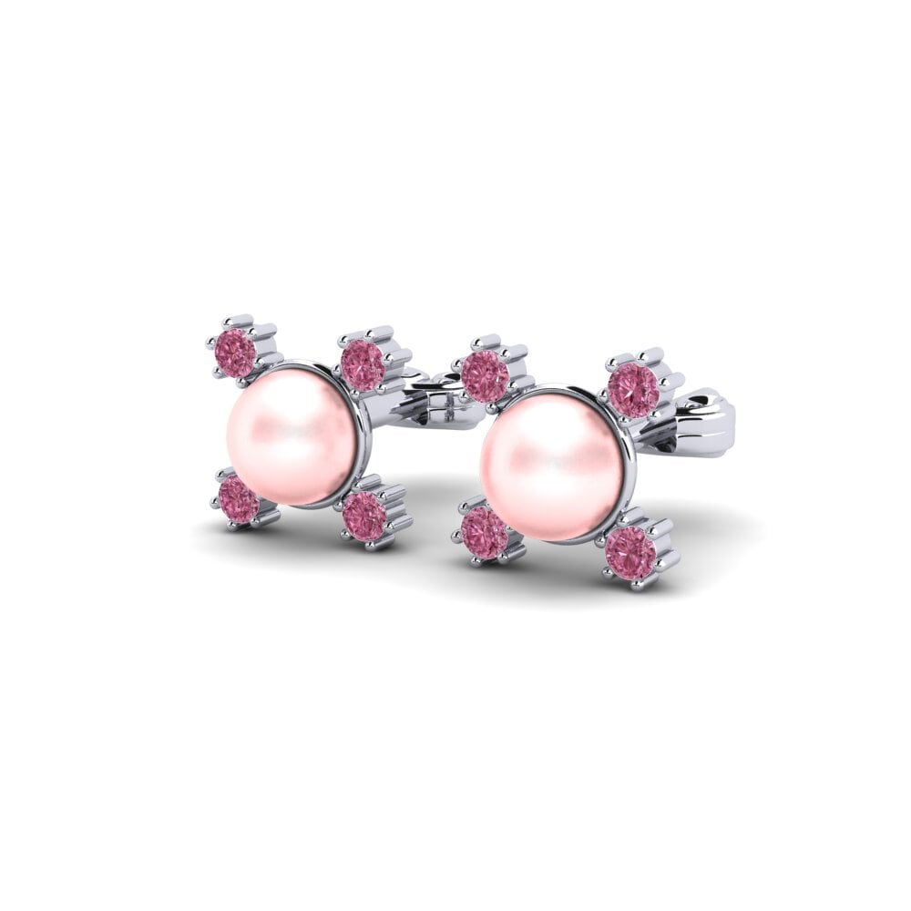 18k White Gold Rhodolite Garnet Kid's Earring Amory