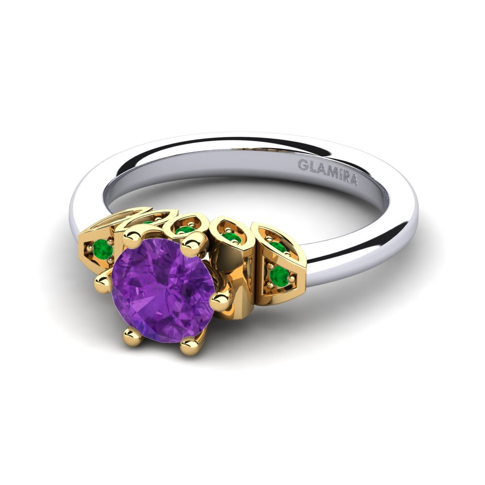 Amethyst Engagement Ring Amrita