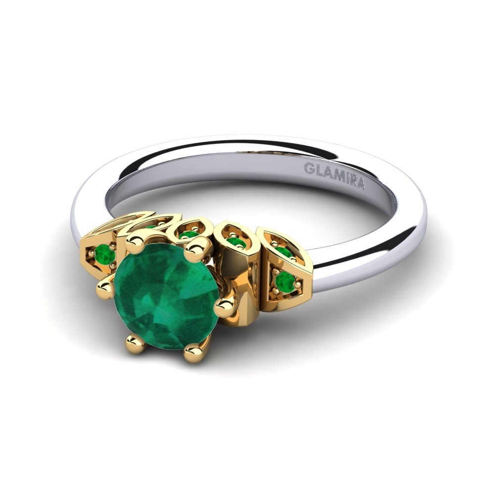 Emerald Engagement Ring Amrita