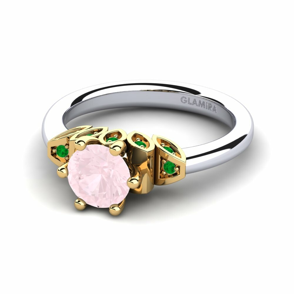 Anillo de compromiso Amrita Cuarzo rosa