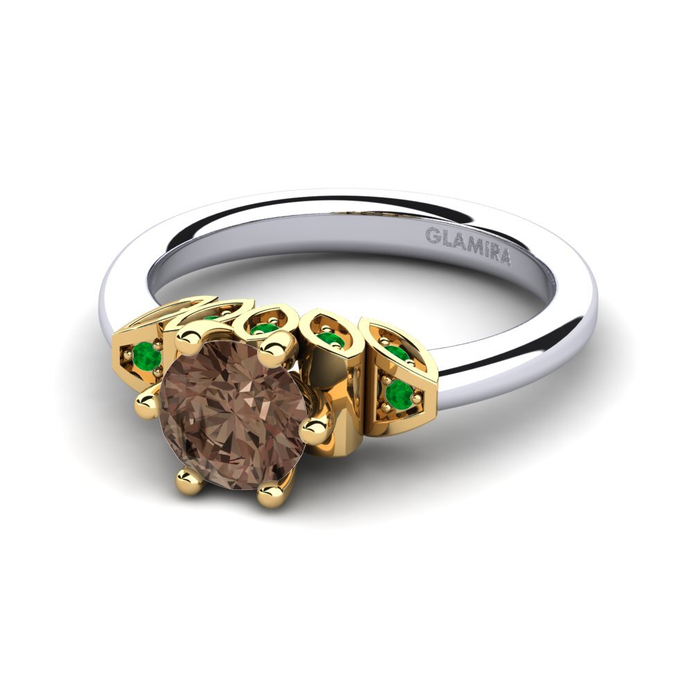 Smoky Quartz Engagement Ring Amrita