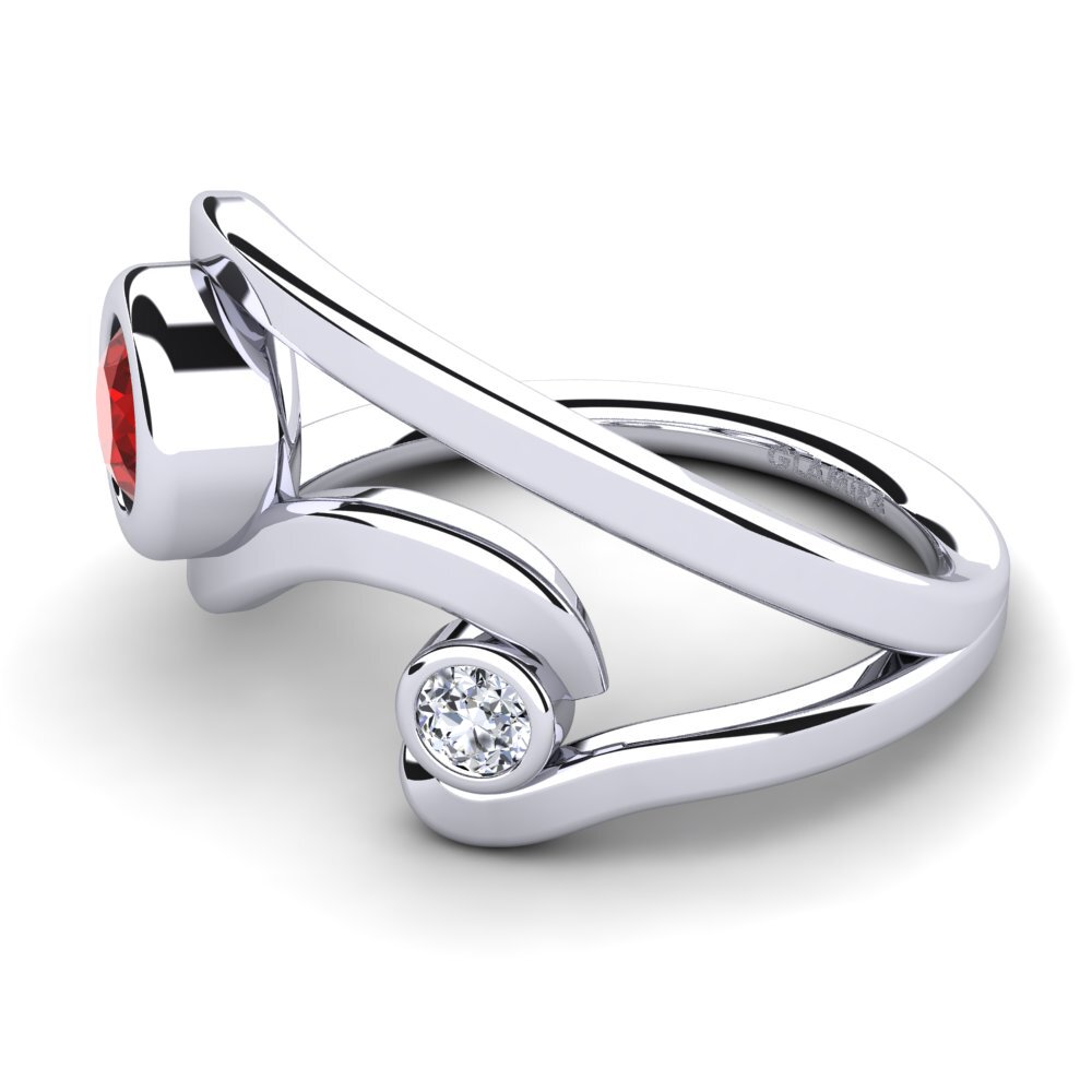 Rubin (im Labor gezüchtet) Ring Anacelis