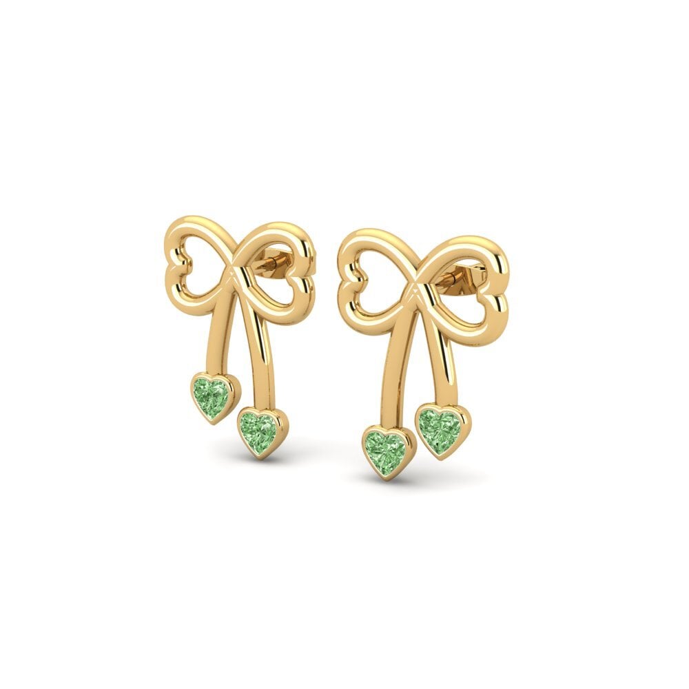 Heart Green Diamond Women's Earring Anadia