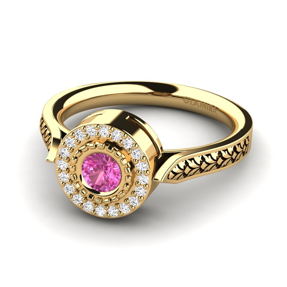 Topacio Rosa Anillo de compromiso Anajulia