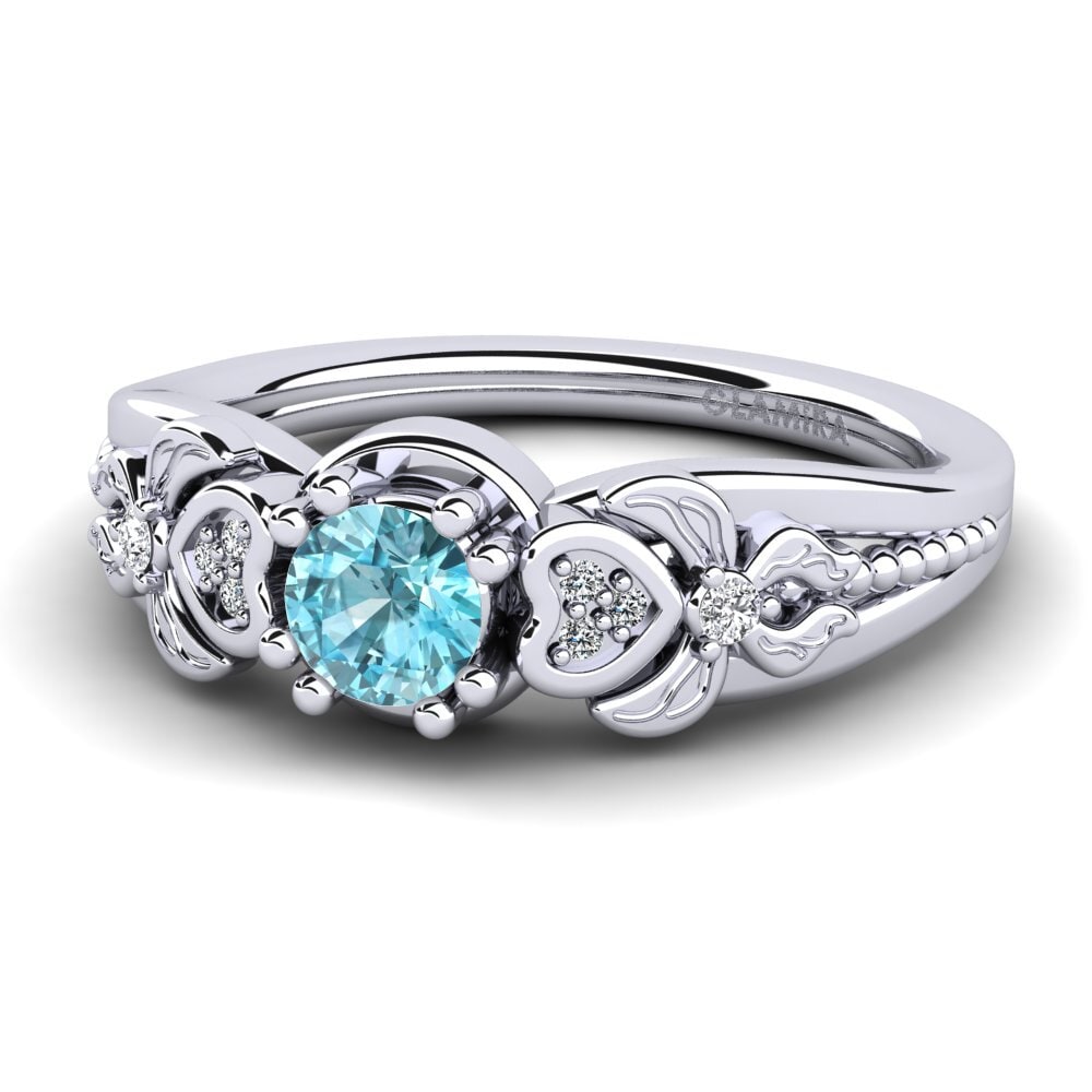 Blue Zircon Women's Ring Anamir
