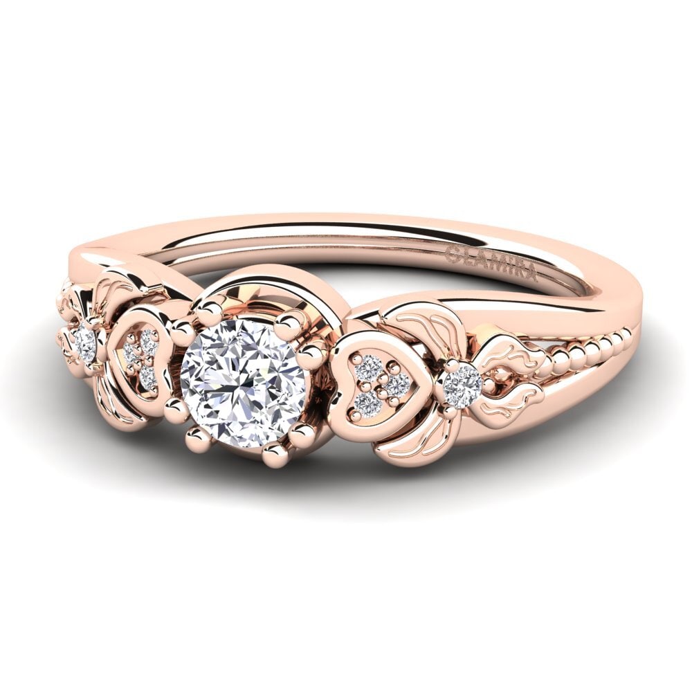 18ct Rose Gold Diamond Women's Ring Anamir