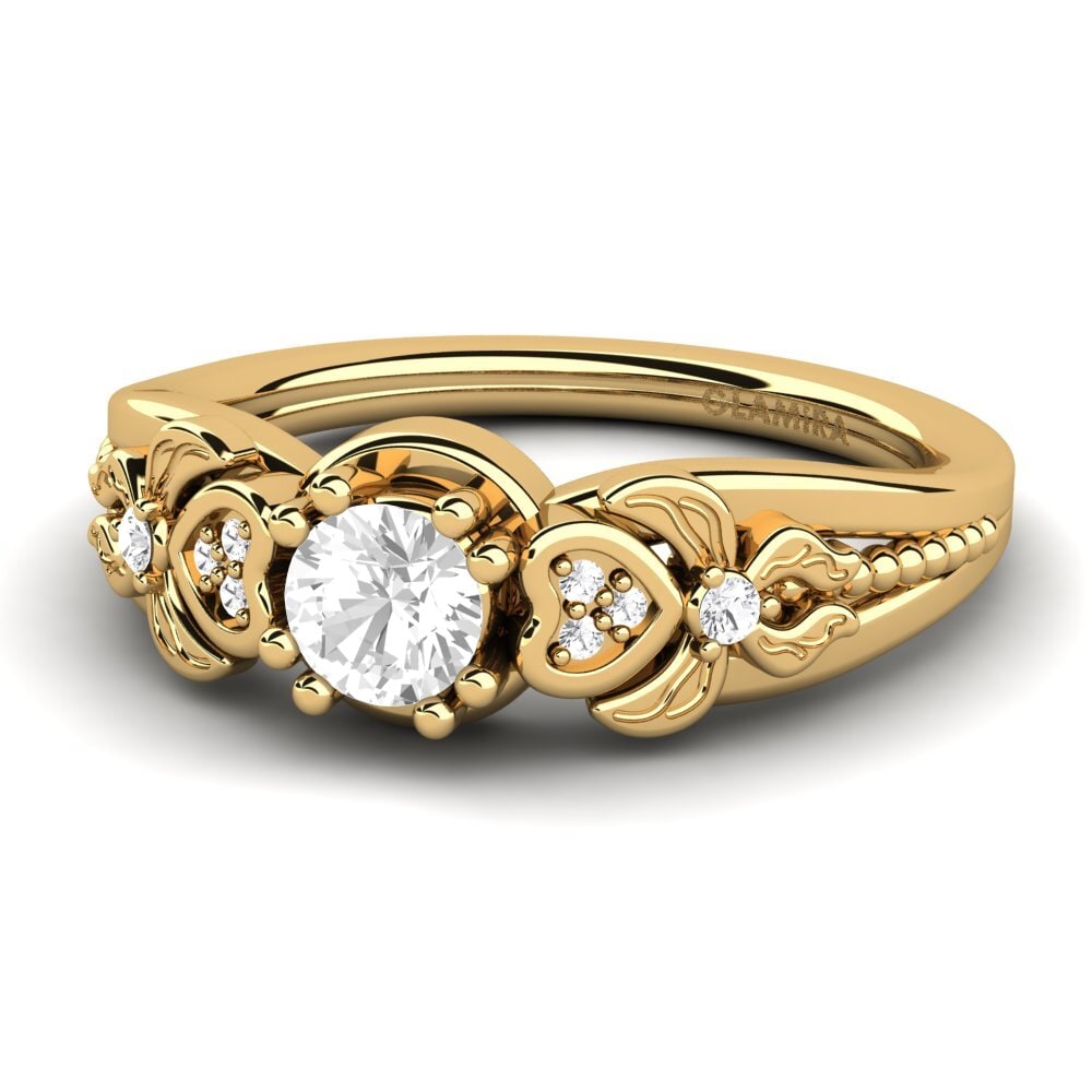 Zafiro blanco Anillo de Mujer Anamir