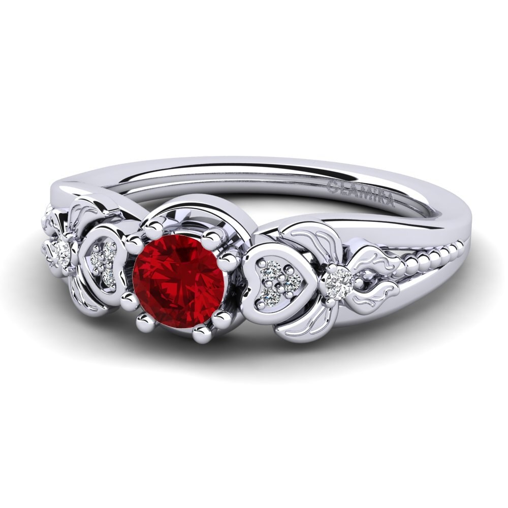 Zircone Rosso Anello da donna Anamir