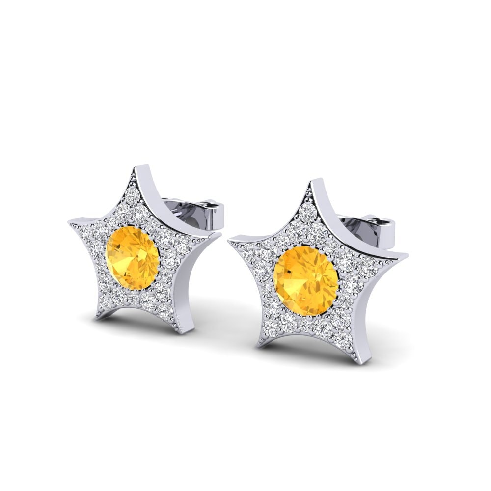 Citrine Women's Earring Anastrophe