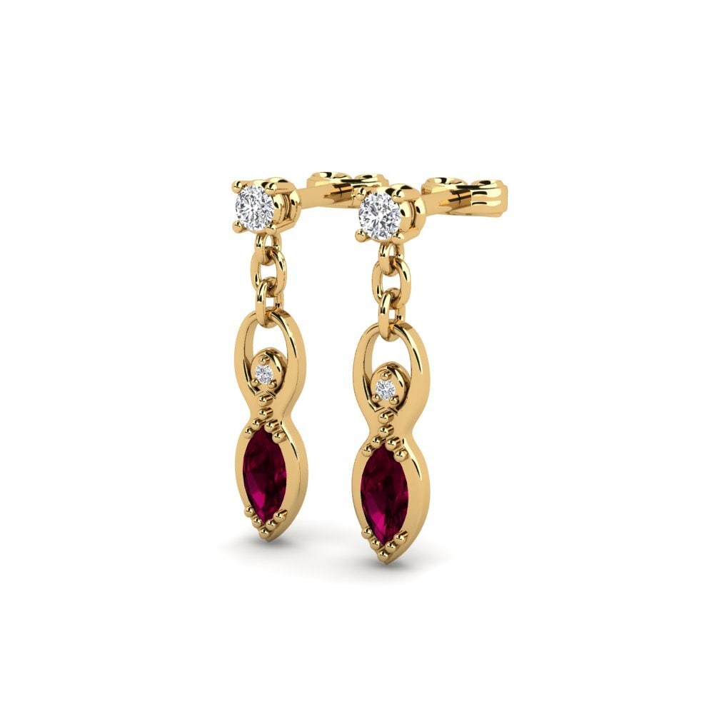 Rhodolite Garnet Women's Earring Anatolese