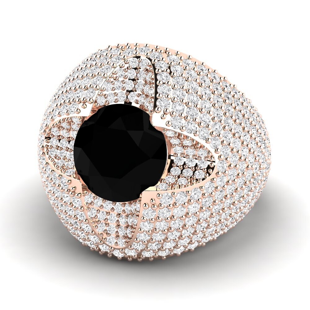 9k Rose Gold Black Onyx Ring Andin
