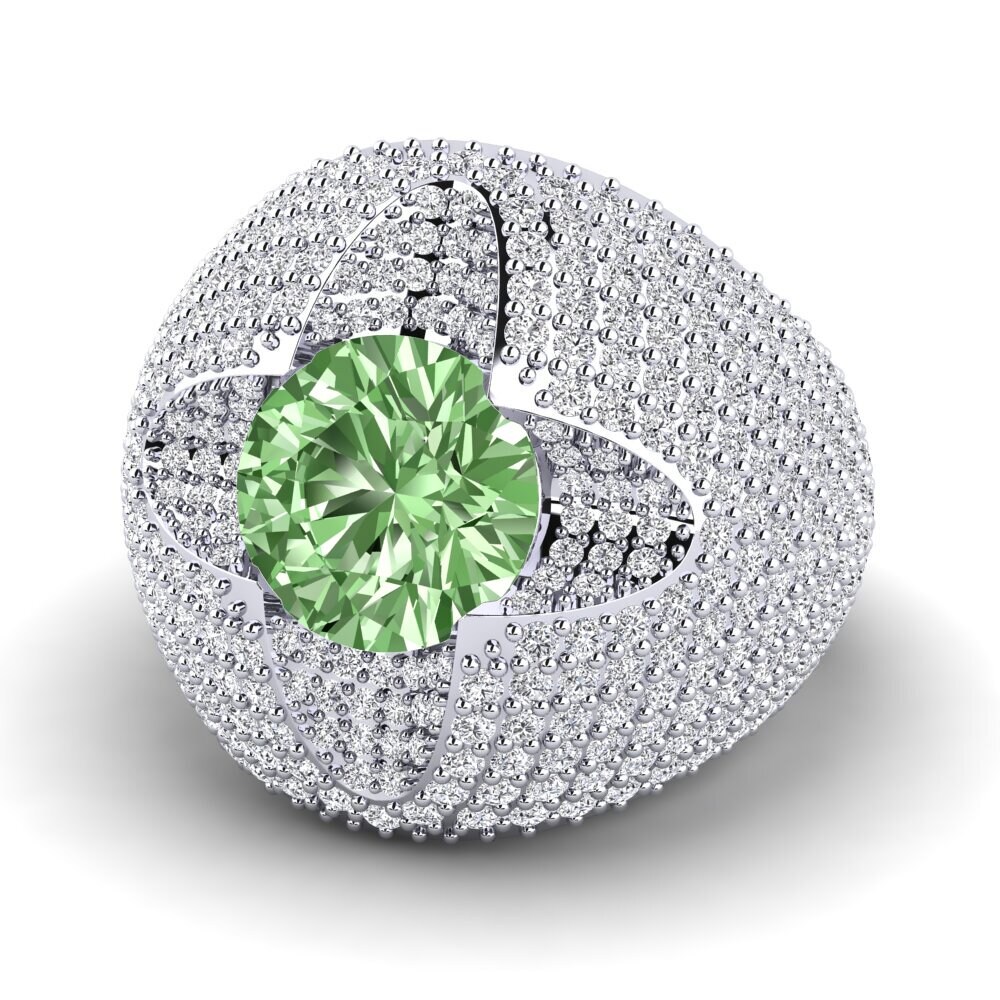 Green Diamond Ring Andin