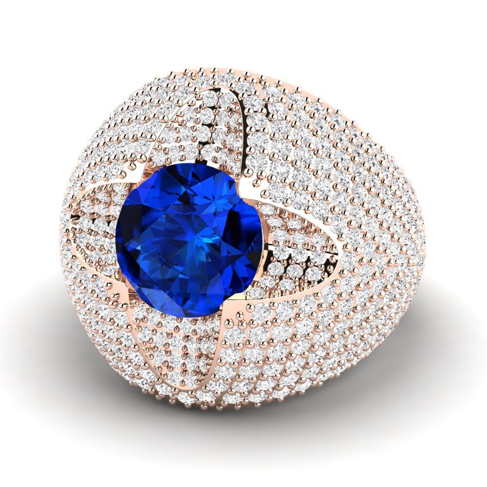 9k Rose Gold Sapphire (Lab Created) Ring Andin