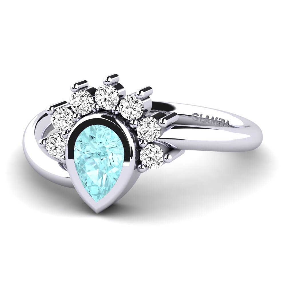 Aguamarina Anillo de compromiso Andolina
