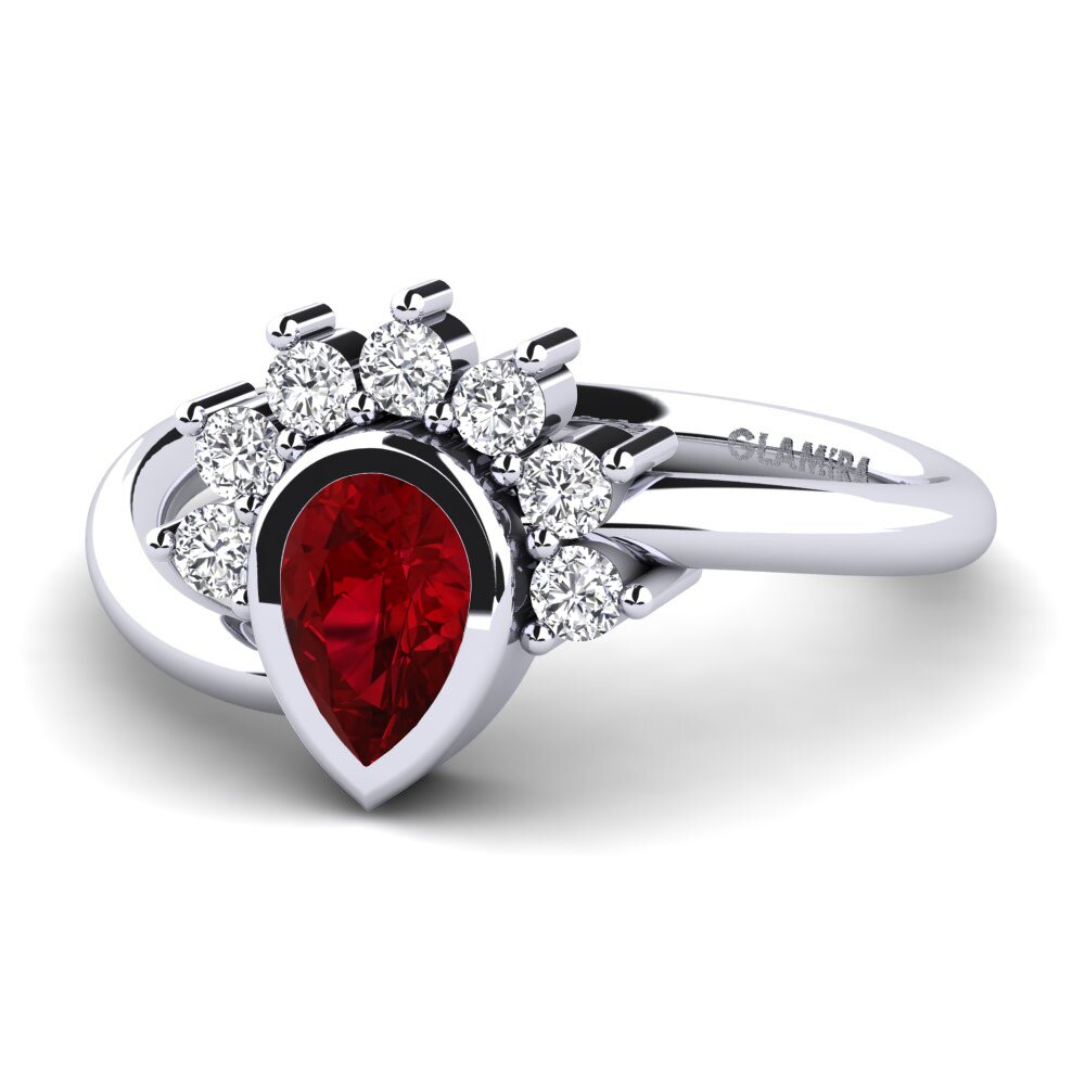 Circonita Roja Anillo de compromiso Andolina
