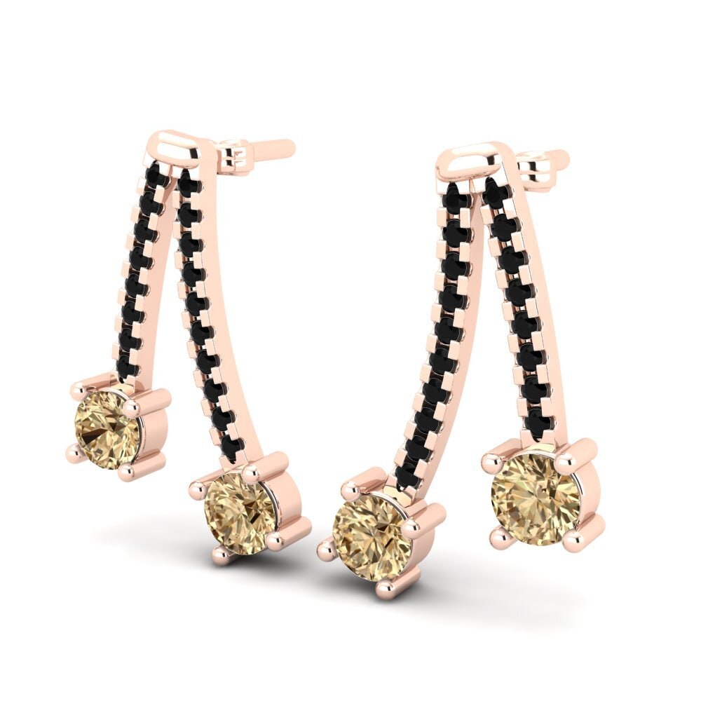 Oro Rosso 750 Diamante Marrone Orecchino da donna Andraste