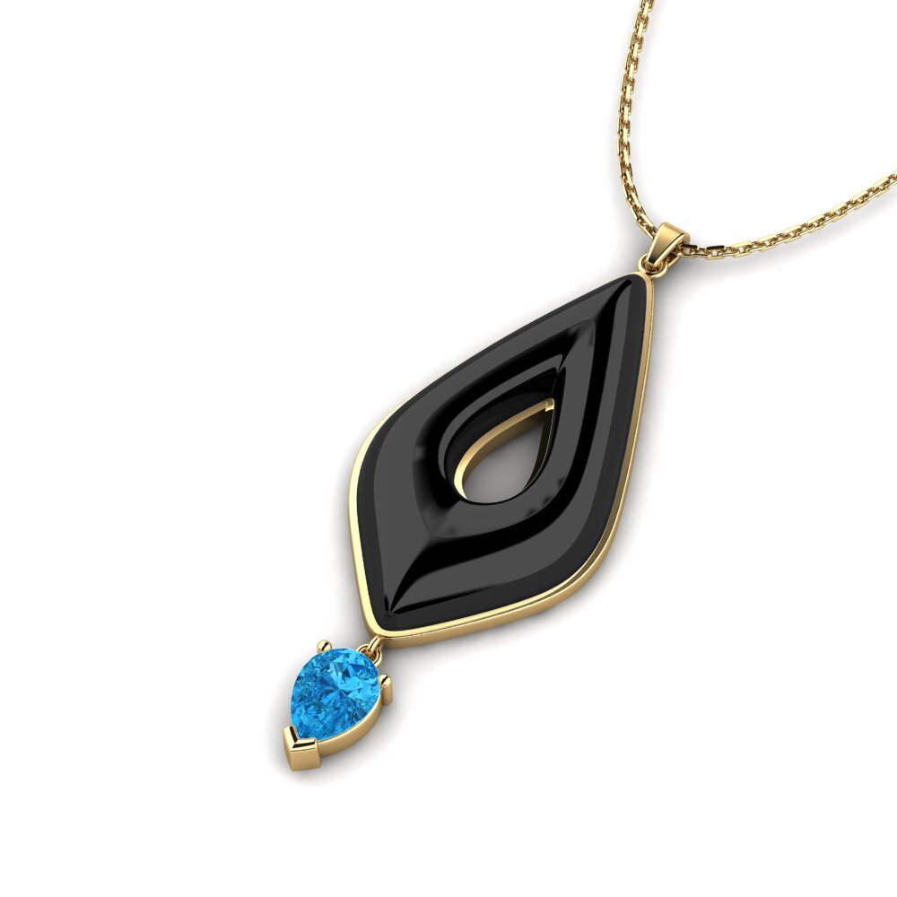 Topacio azul Colgante de Mujer Andreas