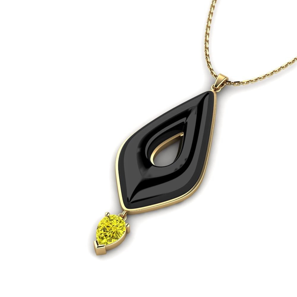 Diamante Amarillo Colgante de Mujer Andreas