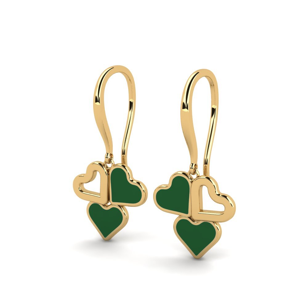 9k Oro Amarillo Pendientes Andysir