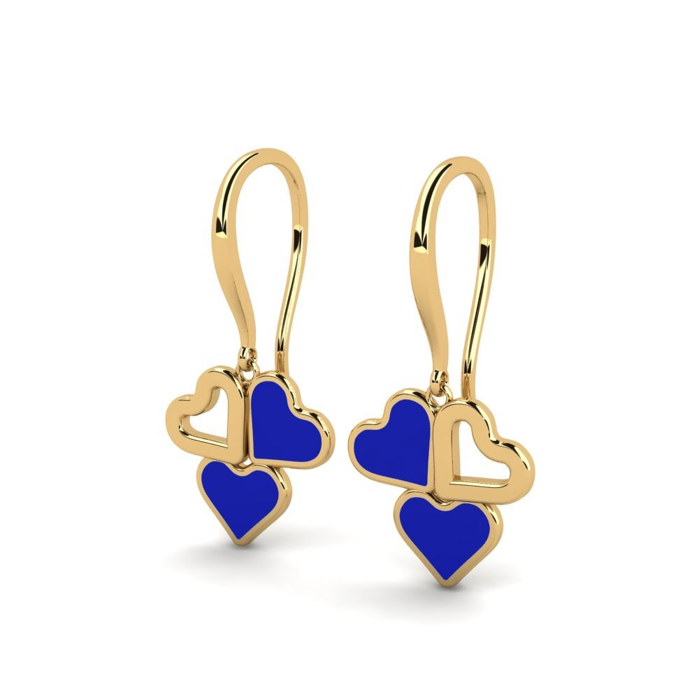 9k Oro Amarillo Pendientes Andysir