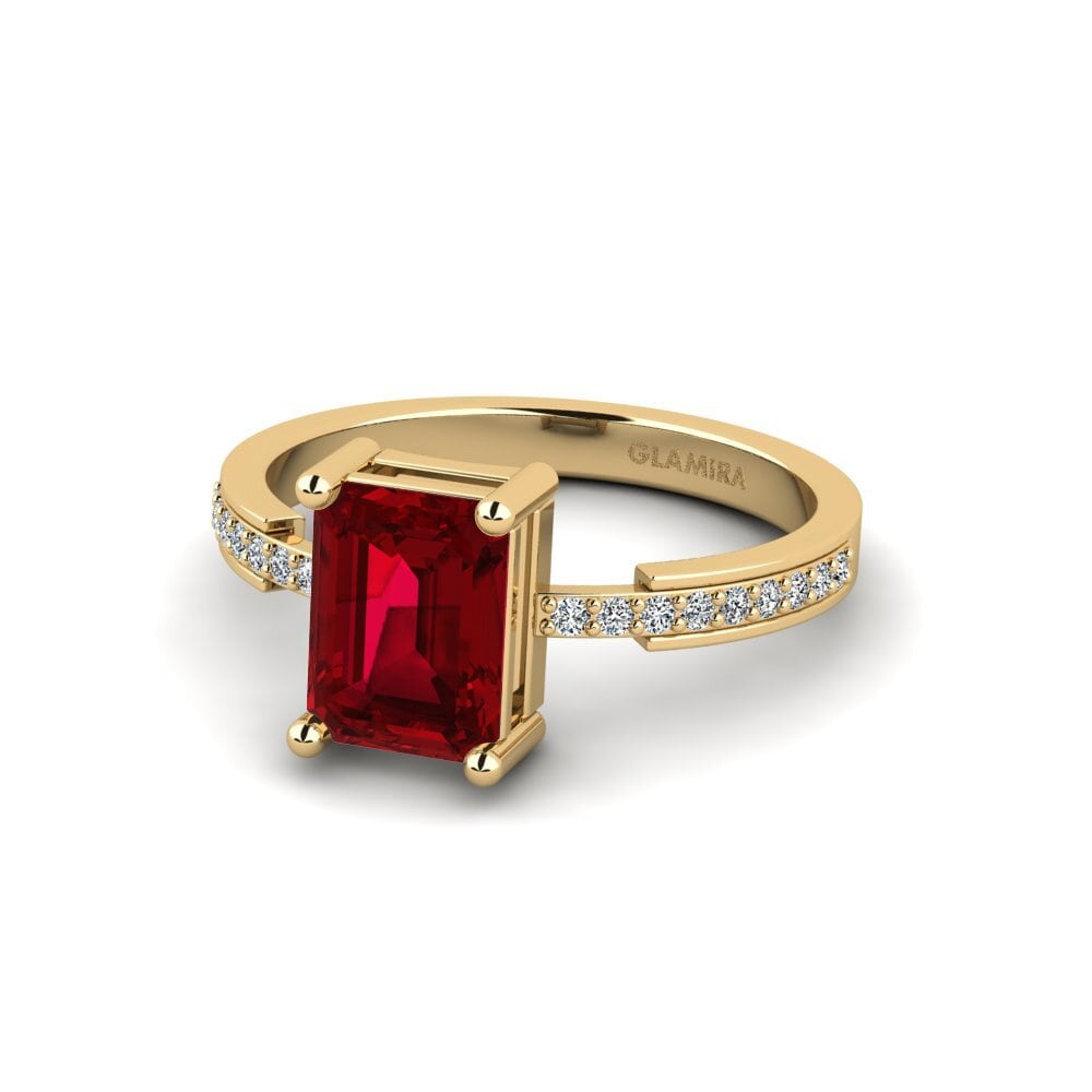 Circonita Roja Anillo de compromiso Anegy - Emerald