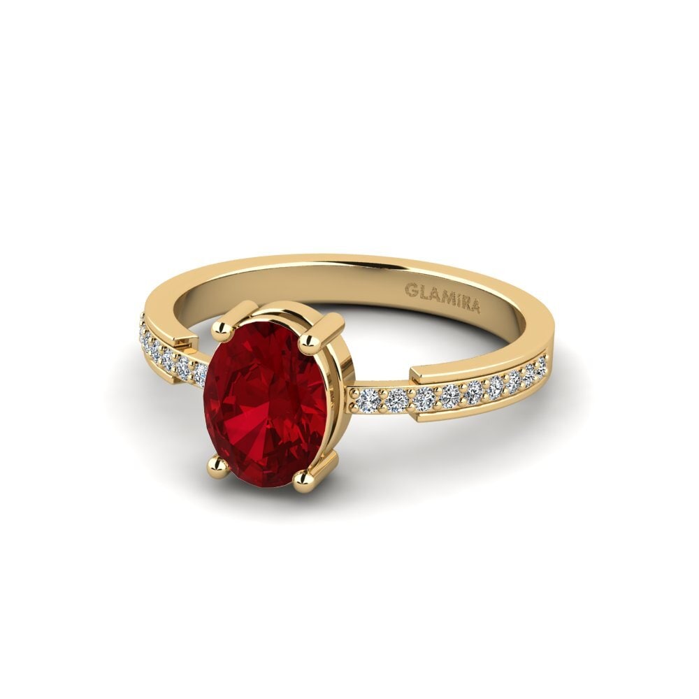 Circonita Roja Anillo de compromiso Anegy - Oval