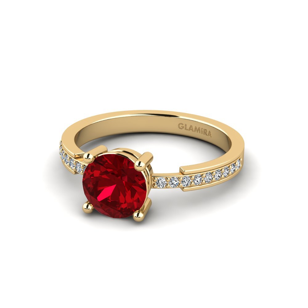 Circonita Roja Anillo de compromiso Anegy - Round