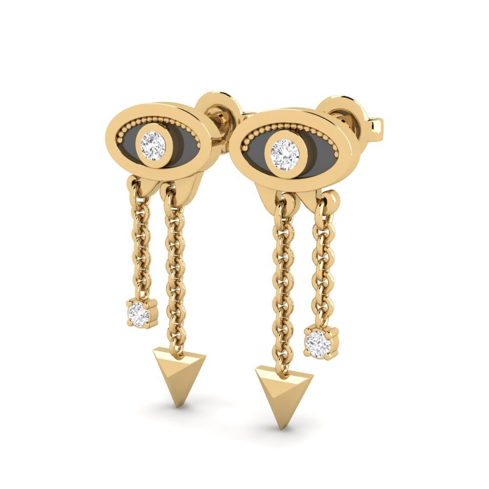 Saphir Blanc Boucle d'oreille femme Anemos