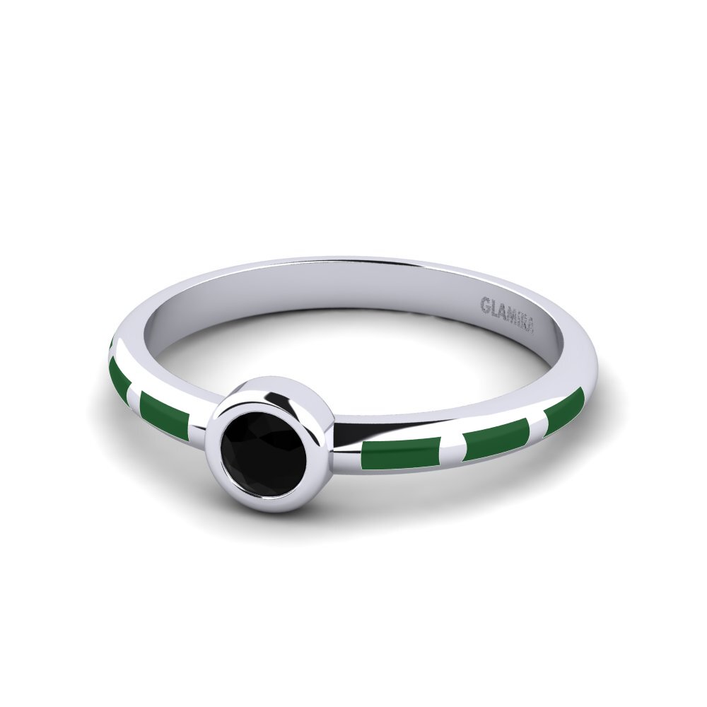 Diamante Nero Anello Aneous