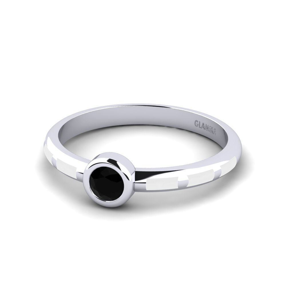 Diamante Nero Anello Aneous