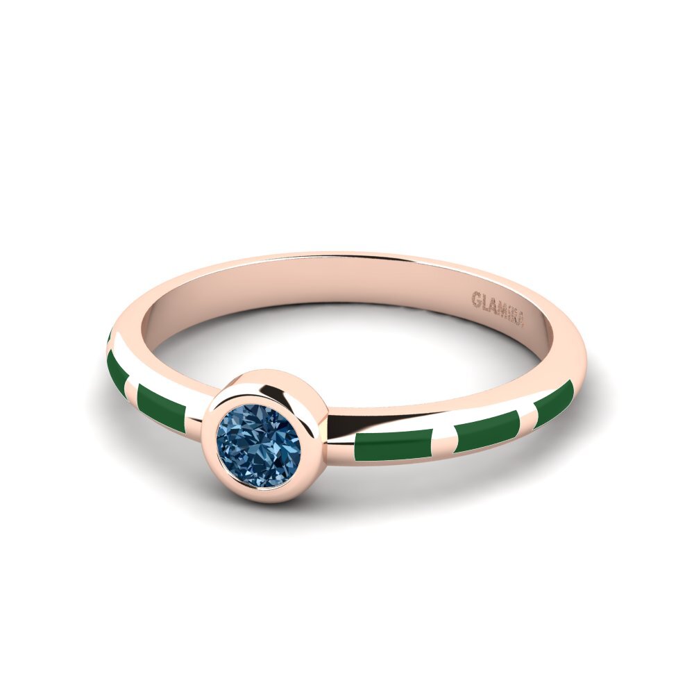 Blauer Diamant Ring Aneous
