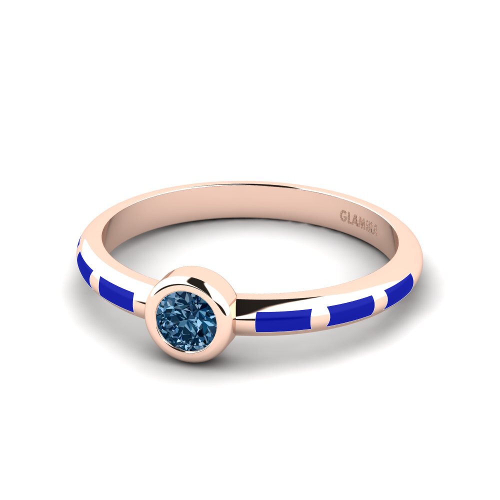 Blauer Diamant Ring Aneous