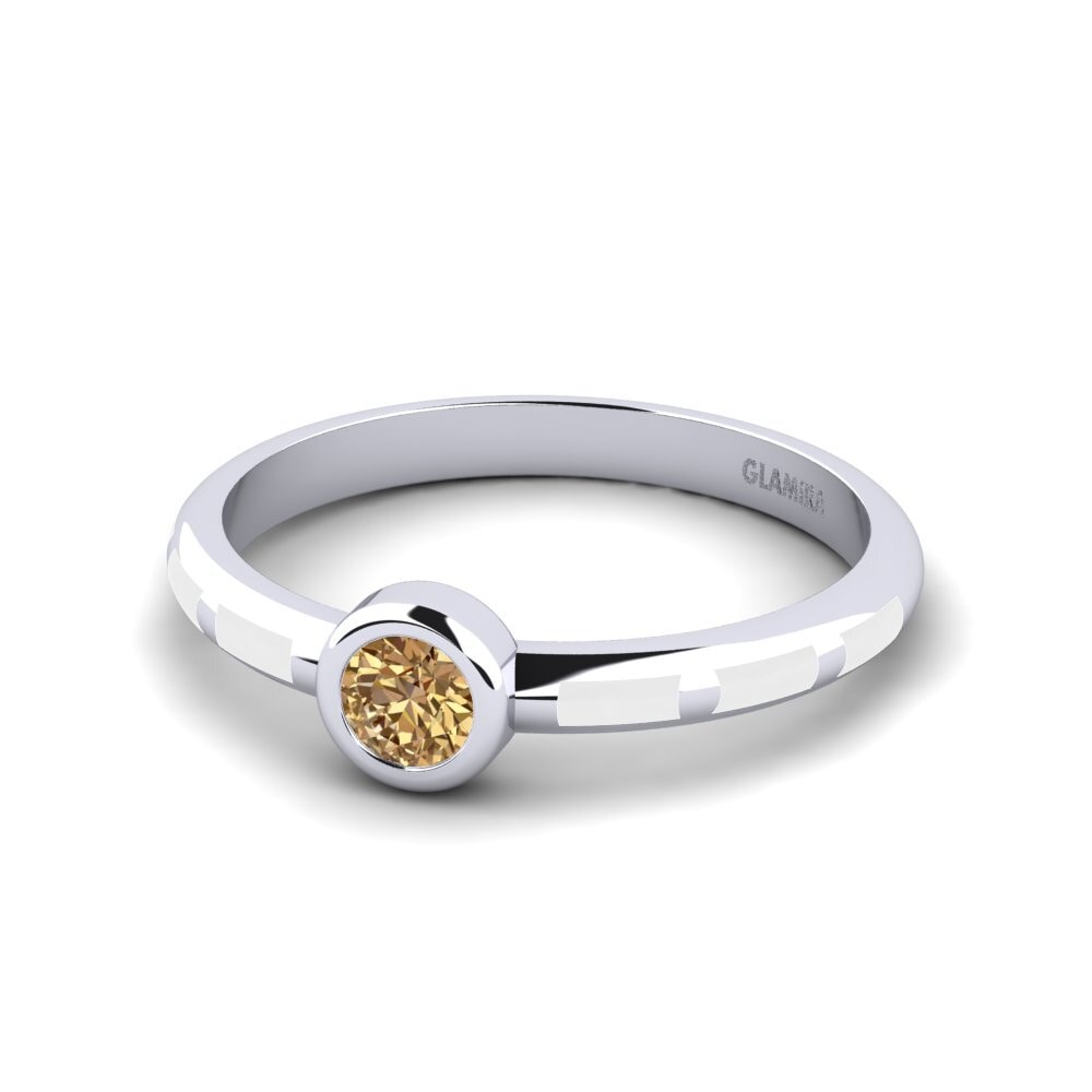 Diamante Marrone Anello Aneous