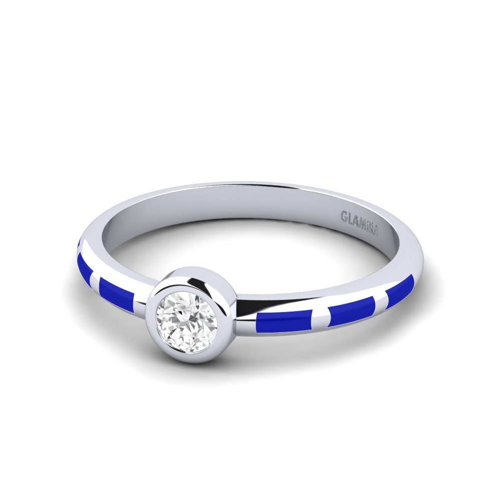 Zaffiro Bianco Anello Aneous
