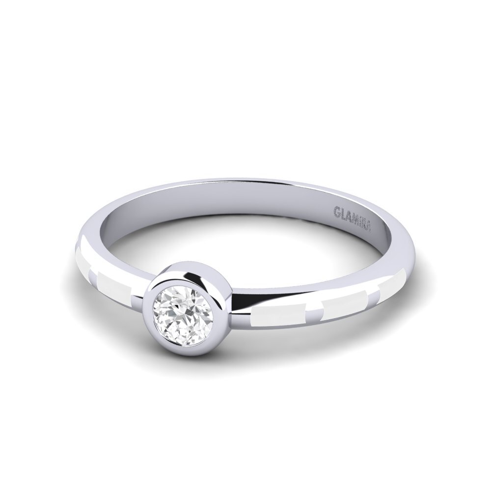 Zaffiro Bianco Anello Aneous