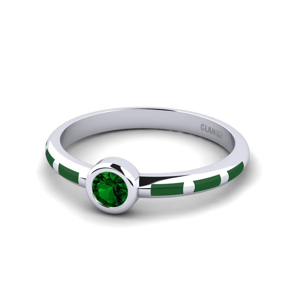 Zircone Verde Anello Aneous