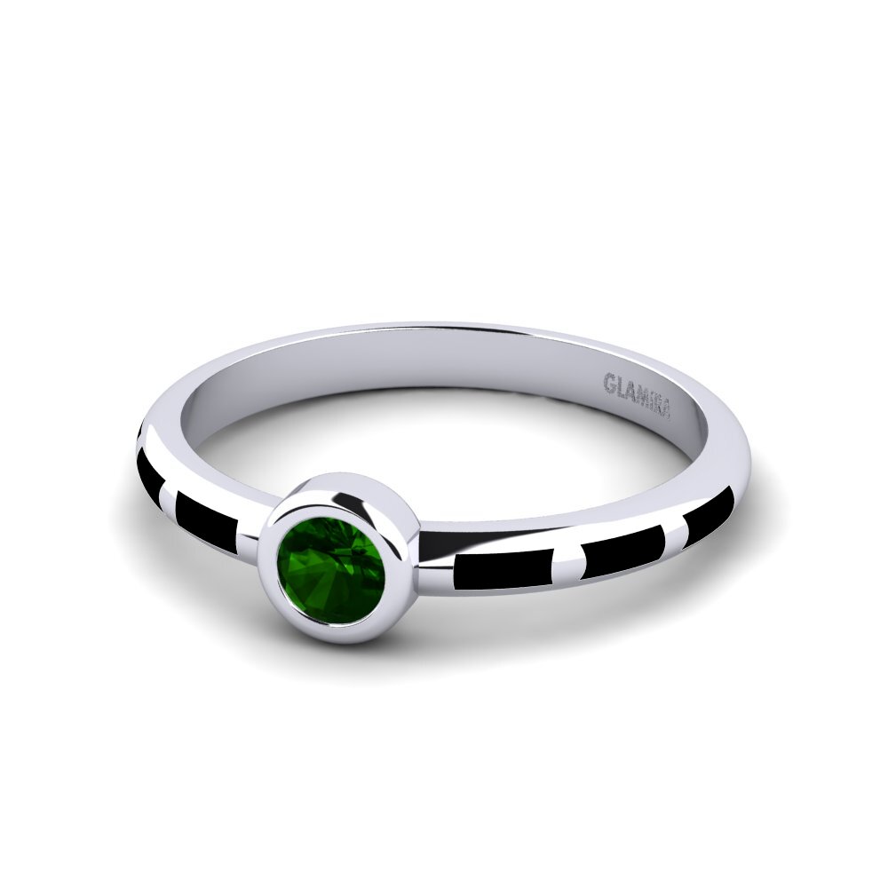 Turmalina verde Anillo Aneous