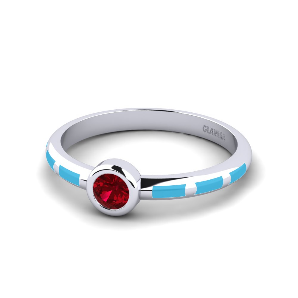Zircone Rosso Anello Aneous