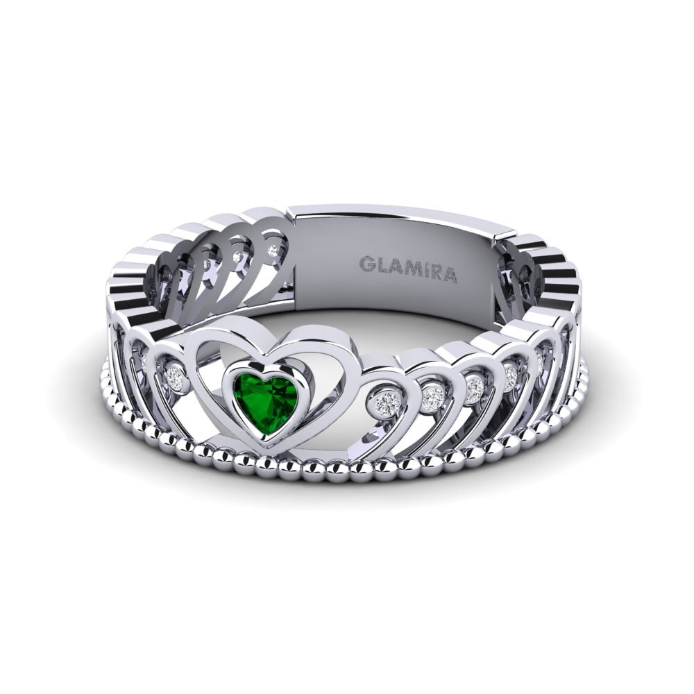 Heart Green Zirconia Ring Angell