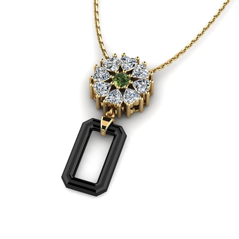 Zafiro Verde Colgante de Mujer Angelo