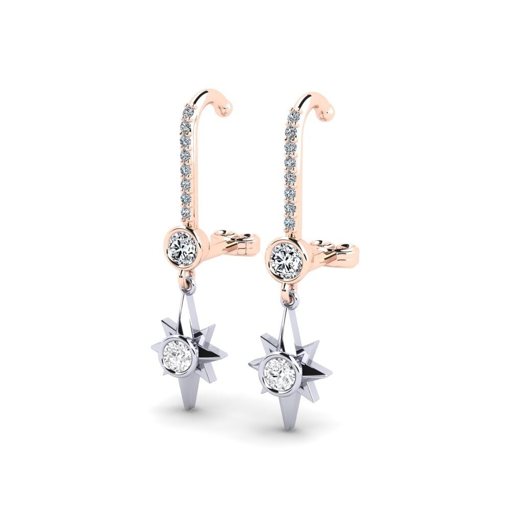 Vàng Trắng-Đỏ 18K Bông tai nữ Angetenar