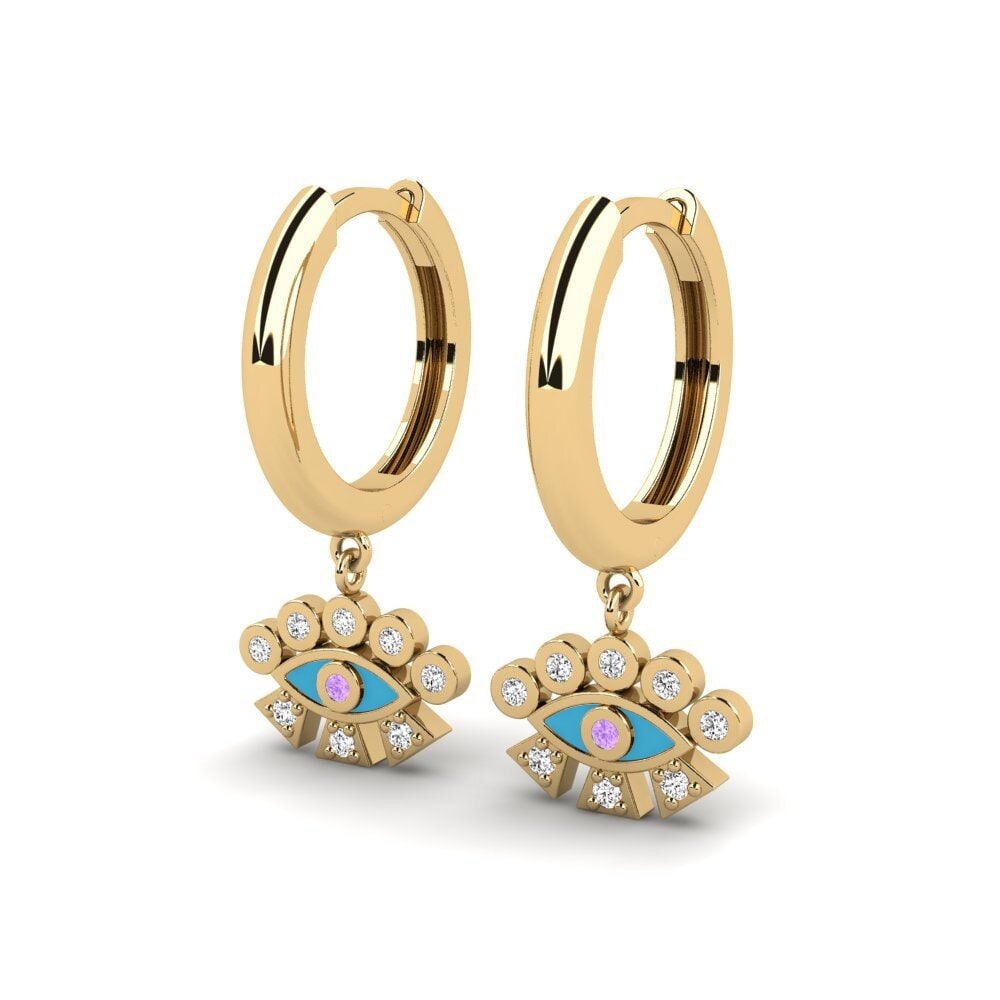 Améthyste Boucle d'oreille femme Angkor