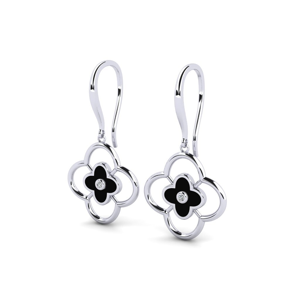 14K White Gold Earring Ango