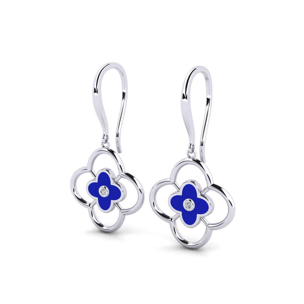 14k Oro Blanco Pendiente de mujer Ango