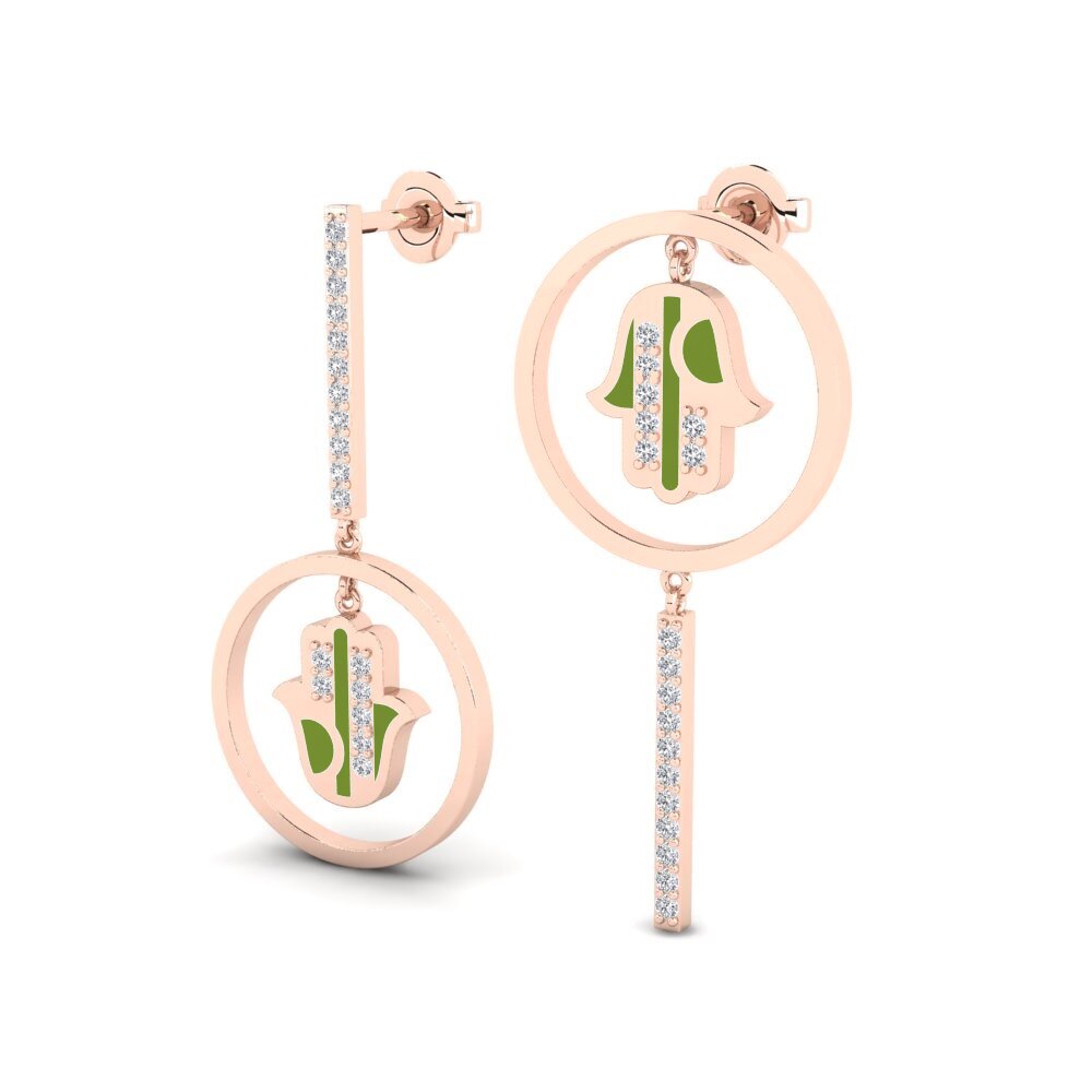 18k Oro Rosa Pendiente de mujer Angst
