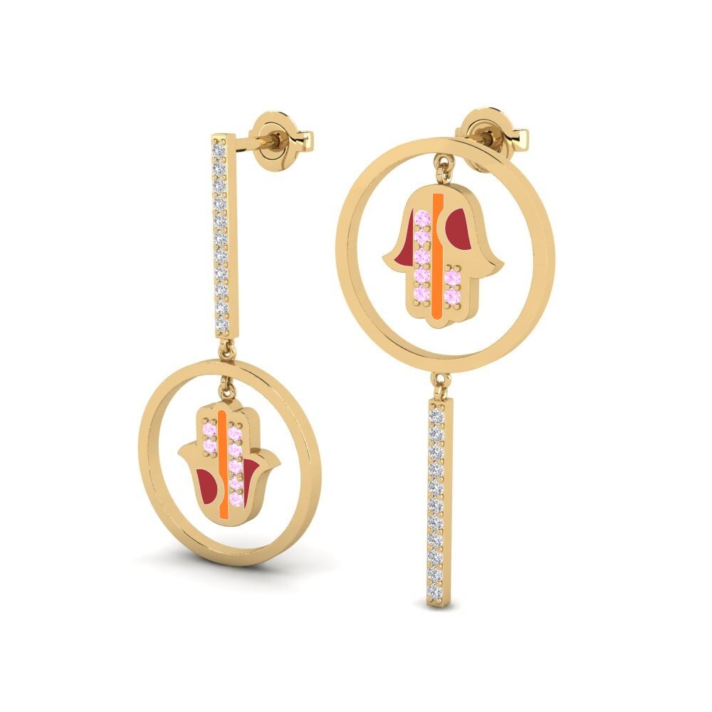 Pink Sapphire Women's Earring Angst
